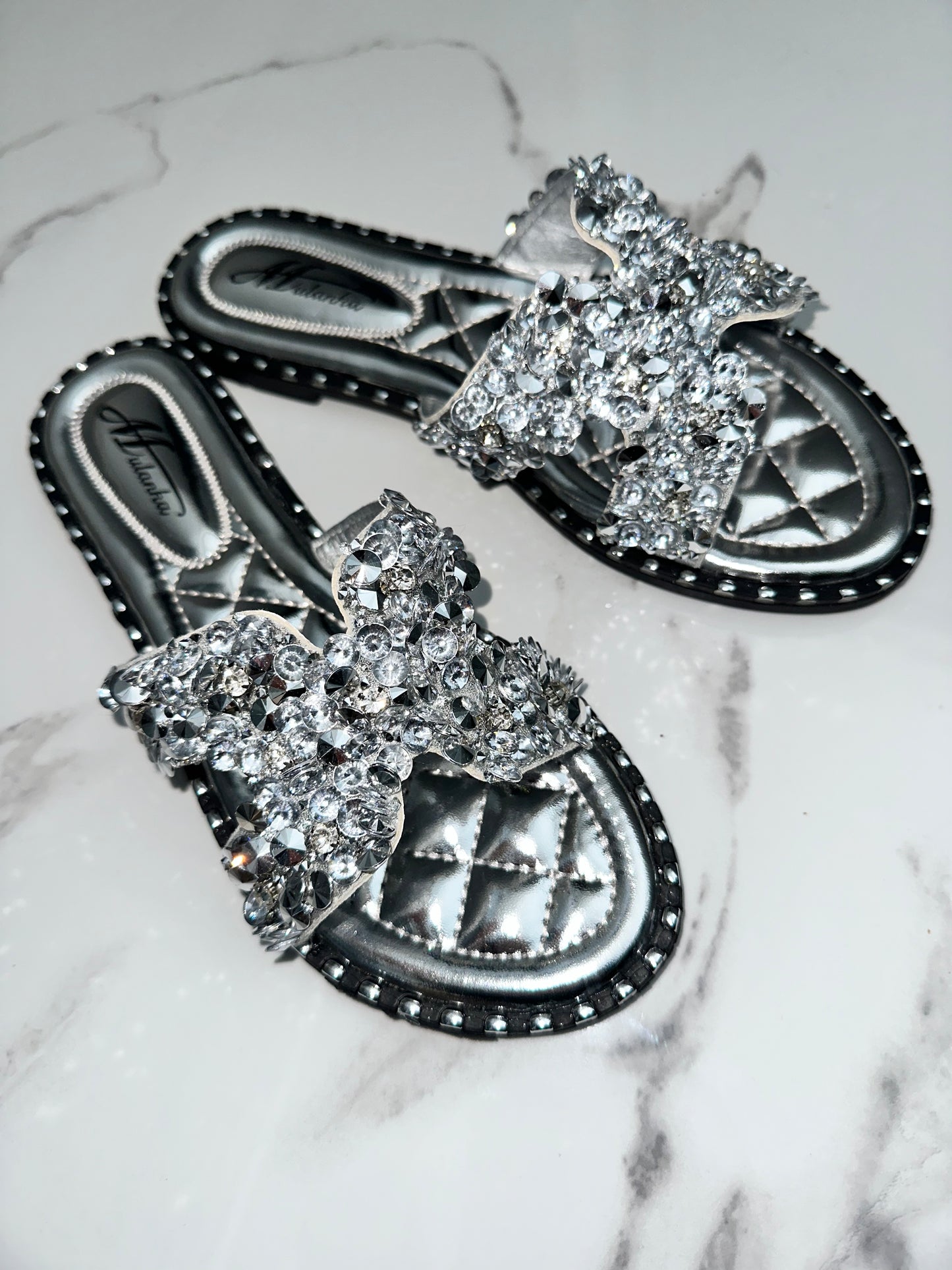 Diamonte Sandals Silver